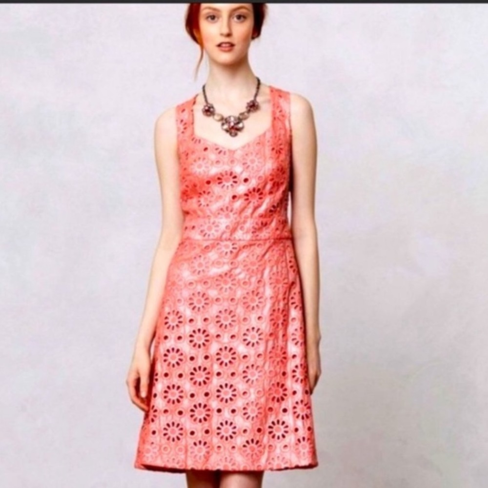Anthro Maeve Coral Dress - size 2